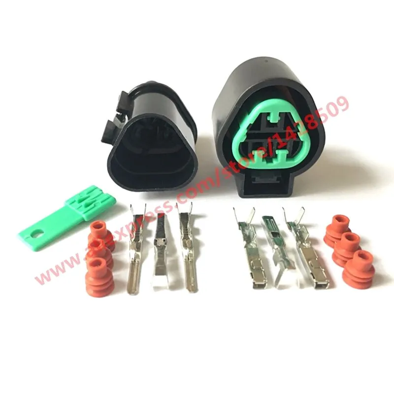 1 Set KUM PB625-03027 PB621-03020 3 Pin Female And Male Auto Connector Headlight Socket