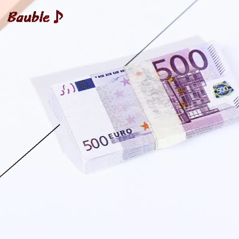 20 قطعة/المجموعة/المجموعة 1/12 دولارات صغيرة دمية جيب اليورو محاكاة لعبة الأوراق النقدية نموذج مصغر مصغرة الملحقات