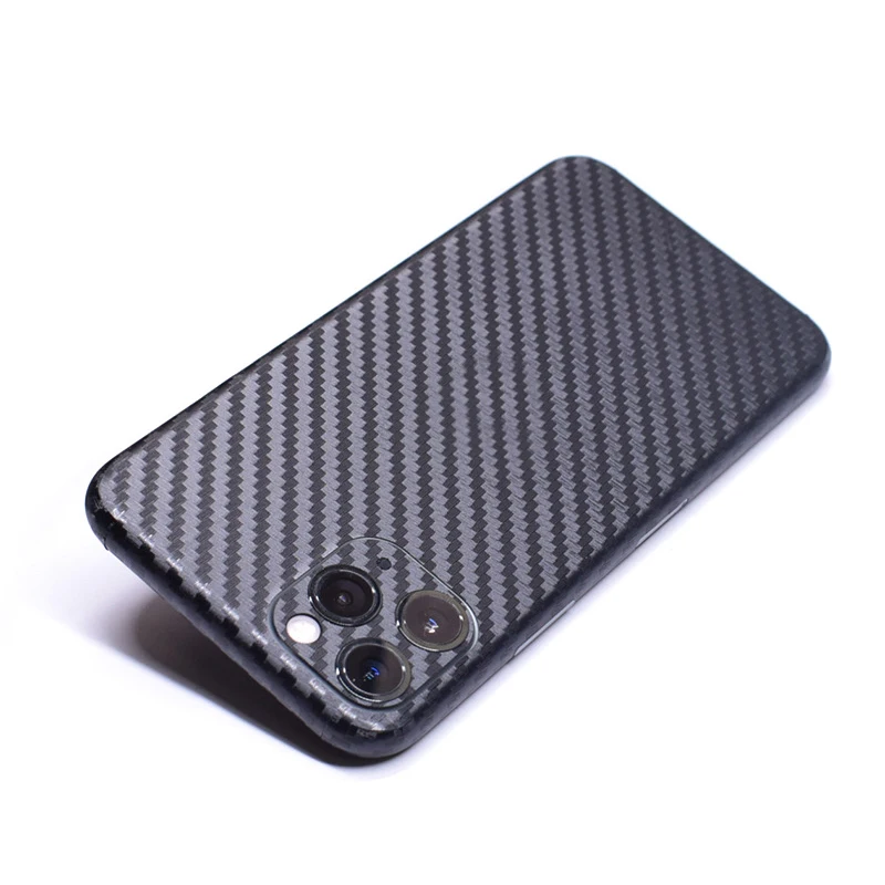 3D Carbon Fiber Transparent Skins Film Wrap Phone Back Sticker For iPhone SE 2020 11 Pro XS MAX XR X 8 7 6S Plus Clear Sticker