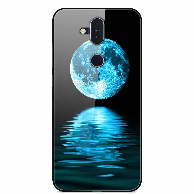 For Nokia 8.1 Case Tempered Glass Hard Clear Phone Case For Nokia X7 Protector Shockproof Funda Capa Coque