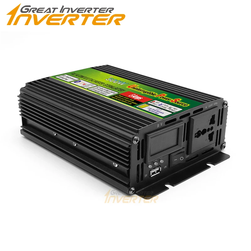 fora da grade inversor com carregador maximo 1000w ups dc12v ac110v 220v modificado inversor de energia de onda senoidal com funcao de carga 500w 01