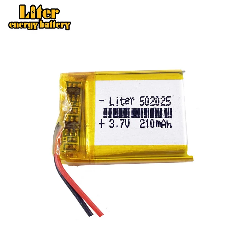 Batería de polímero de litio recargable SD 502025, 3,7 v, 210mah, con CE, MSDS, Rohs