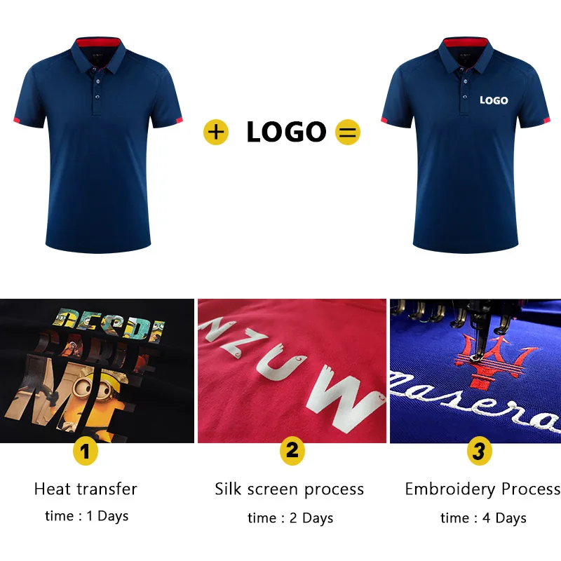 Customizable Male And Female Sports Polo, Company Logo/embroidery/personal Design. Breathable And Quick-drying 100% Fiber