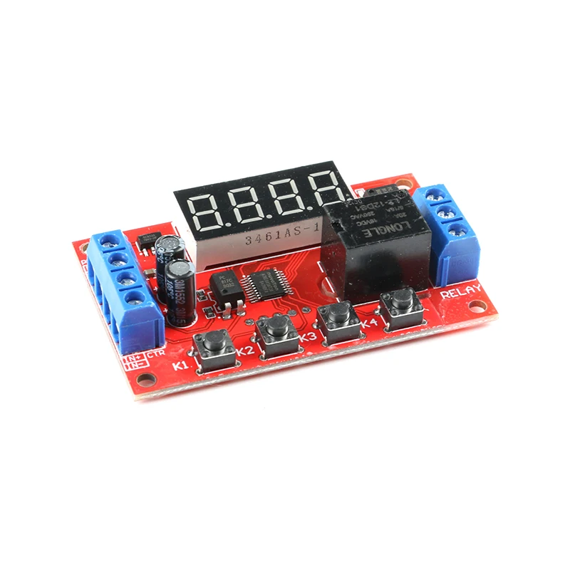 DC 5V 12V 24V 10A Adjustable Time Delay Relay Module LED Digital Timming Relay Timer Delay Trigger Switch Timer Control Switch