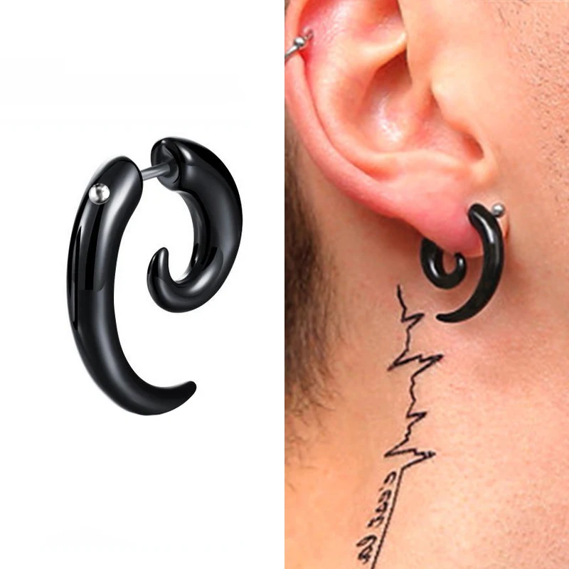 New Popular Collection 1 Pair Stainless Steel Ear Stud Cross Pendant Earrings For Men and Women Punk Gothic Jewelry Best Gift image 3