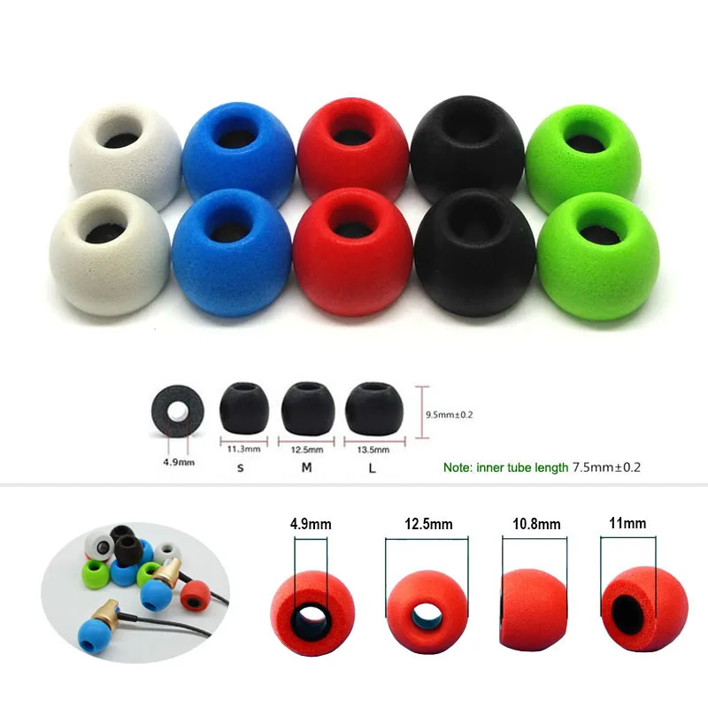 6ชิ้น/เซ็ต Original โฟมจำรูปเคล็ดลับ Eartips TS400สำหรับ JBL 125TWS In-Ear หูฟังชุดหูฟังหูฟัง Enhanced Bass C ชุด ear Pads