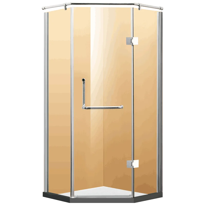 304 stainless steel diamond shower room custom rectangular screen partition shaft sliding door simple room