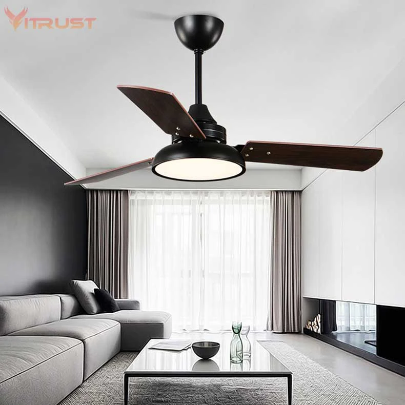 Imagem -03 - Ventilador de Teto Silencioso Criativo com Luz Led Lustre Nórdico Simples Home Living Room And Bedroom