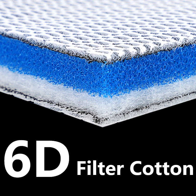 6 Layer Fish Tank Filter Sponge Aquarium Water Filter No Glue Foam Biochemical Cotton Filter Media For Internal External Filter