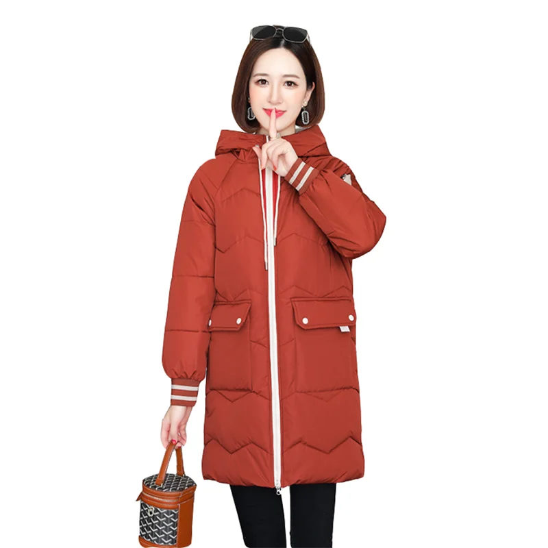 

Parker Down Padded Jacket Woman 2022 Korean Thick Chic Warm Down Padded Jacket Fashion Winter Jackets Female Hooded Overcome