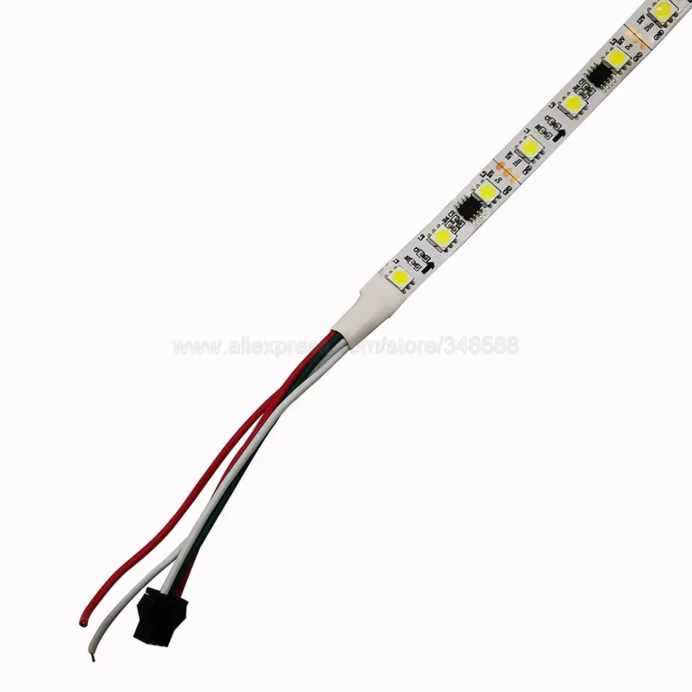 Dc 12v 5メートルWS2811 ledストリップ5050白ウォームホワイト単色ピクセルledストリップアドレス可能競馬外部制御30/60LED/m