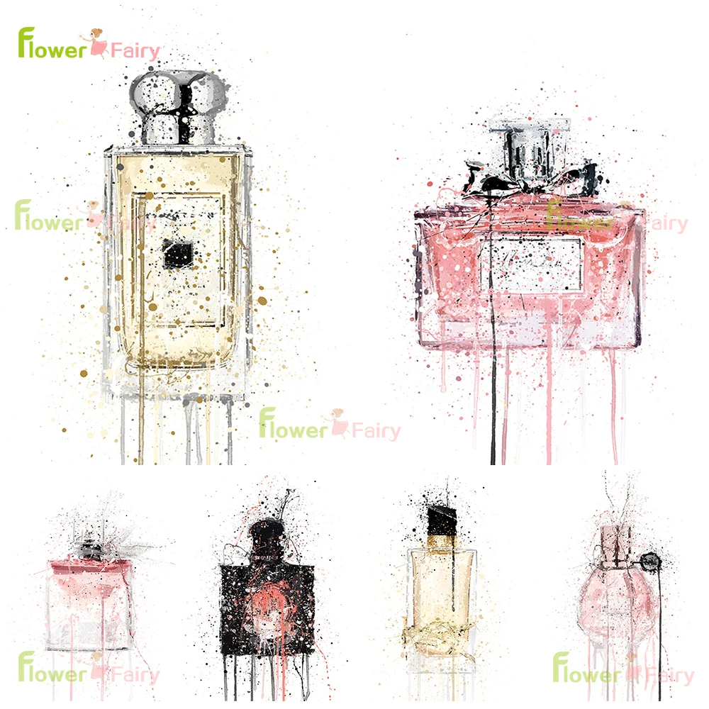

Fashion Perfume Make Up Nordic Poster Modern Magazine Posters Wall Art Canvas Painting Wall Pictures For Living Room Unframed