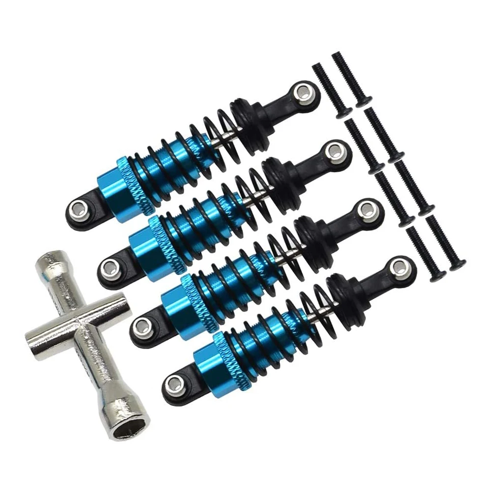 4PCS Shock Absorber Damper & 1PC Cross Wrench Wheel Spanner 4mm 4.5mm 5.5mm 7mm for 1/18 WLtoys RC Car A959 A969 A979 K929