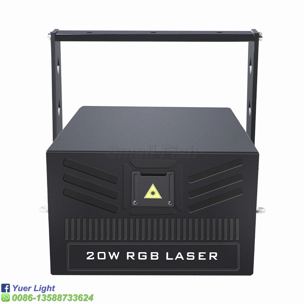 20W Color Full Animation Laser Light Disco 30kpps Galvanometer Scanning RGB Patterns Laser Projector For DJ led Music Party