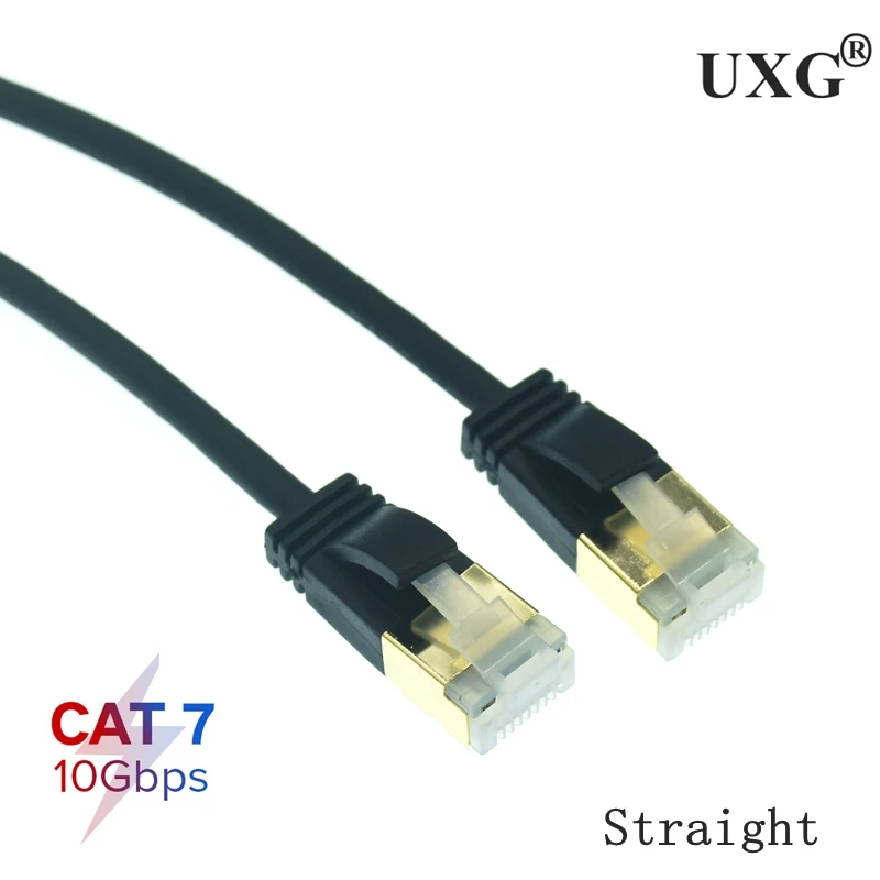 Ethernet-кабель 10 Гбит/с, RJ45, Cat7, сетевой кабель UTP RJ45 для совместимого патч-корда Cat6, прямой угол 90 градусов, 3 м, 0,5 м, 1 м