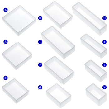 실리콘 몰드 DIY 사각형 직사각형 Exopy 수지 거울 공예 보석 장식