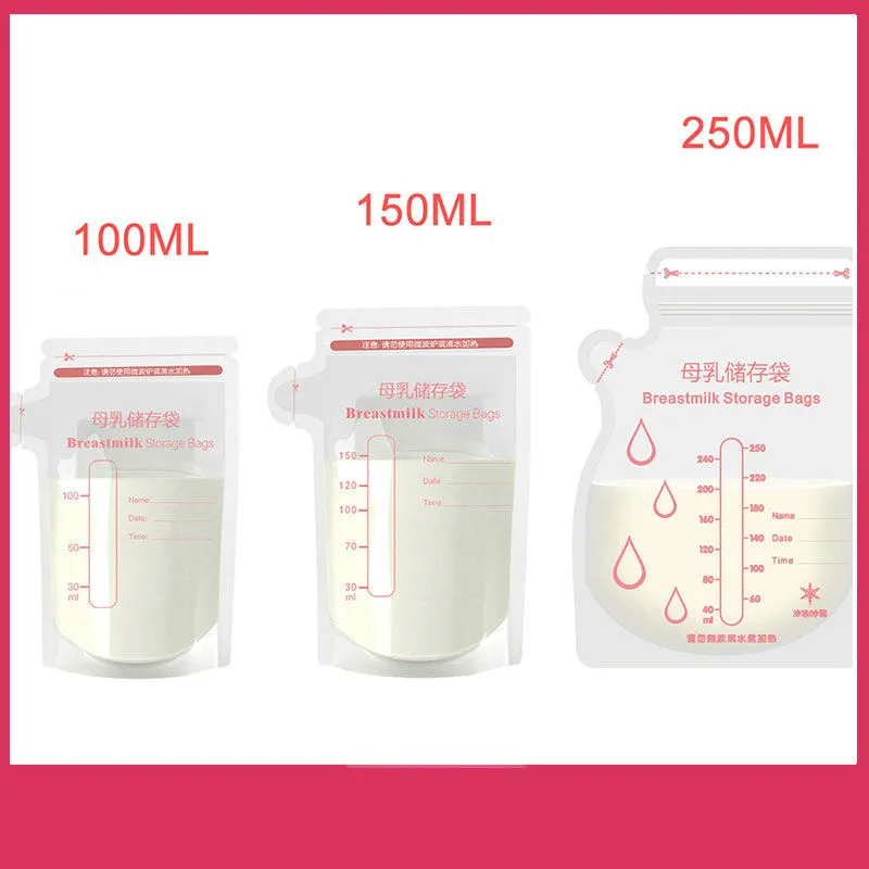 30pieces/lot Breast Milk Storage Bag Disinfected Outdoor Baby Breast-feeding Breast Milk Bag Refrigerated Storage Bag Hot E11204