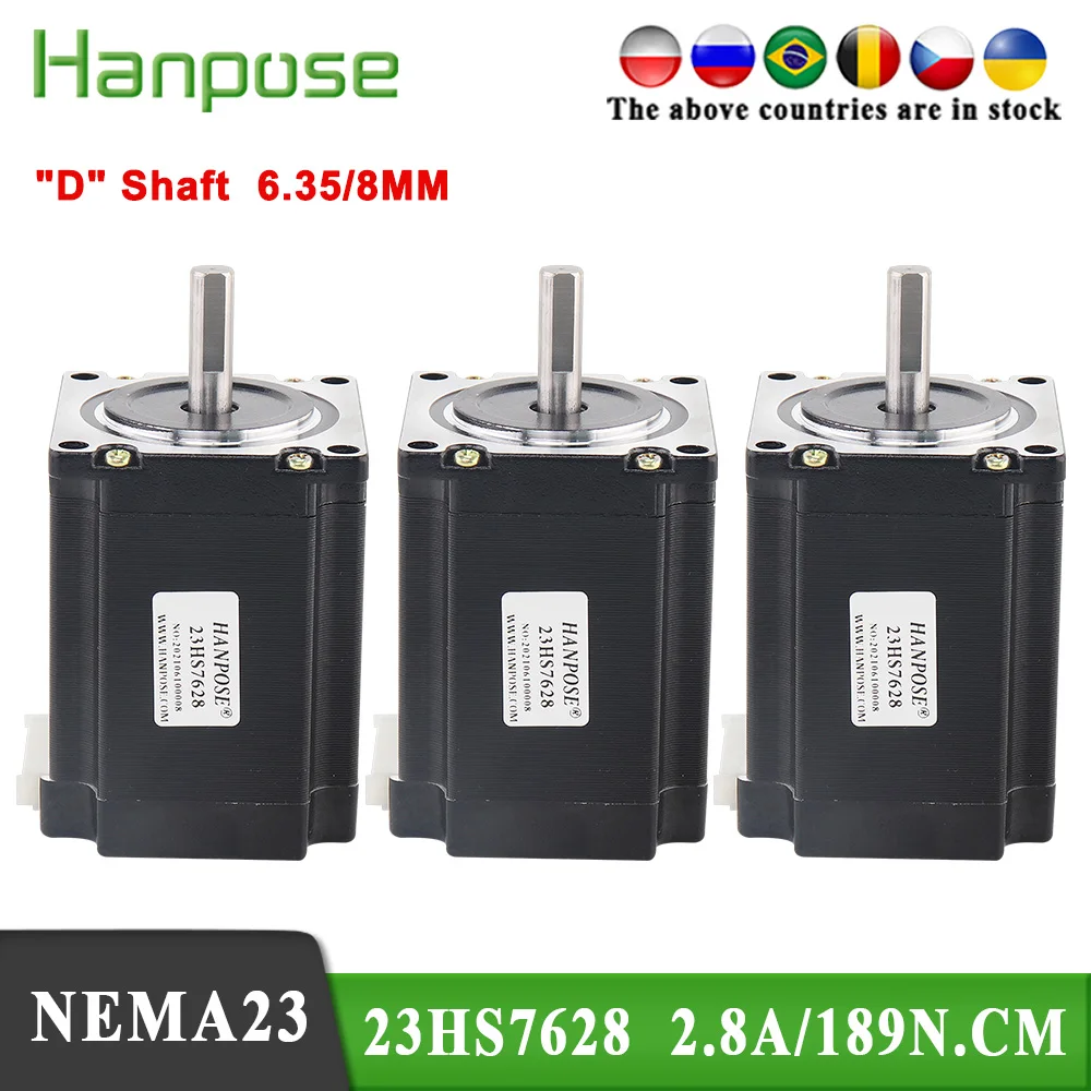 

Free by Shipping Nema23 Stepper Motor 23HS7628 1.8Degrees24v 76mm 189n.CM Series Motor for CNC Router Engraving Machine Cuttin