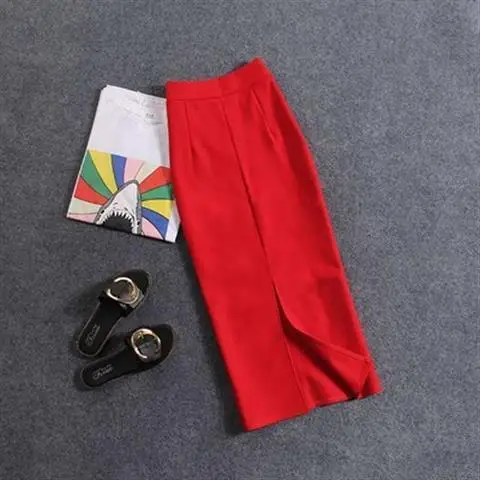 2024 summer new women's stretch slim temperament bag hip skirt ladies Knee-Length Casual Polyester Solid