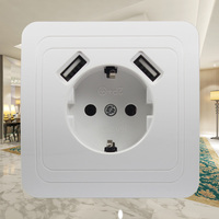 New USB Wall Socket for phone charge  Double USB Port 5V 2A TDM EKF IEK Universal  B001 israel wall outlet 2025