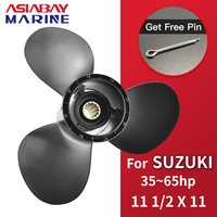 11 1/2x11 For Suzuki Outboard Propeller 35hp 40hp 50hp 55hp 60hp 65hp Boat Engine Aluminum Screw 3 Blade 13 Spline 11 1/2*11