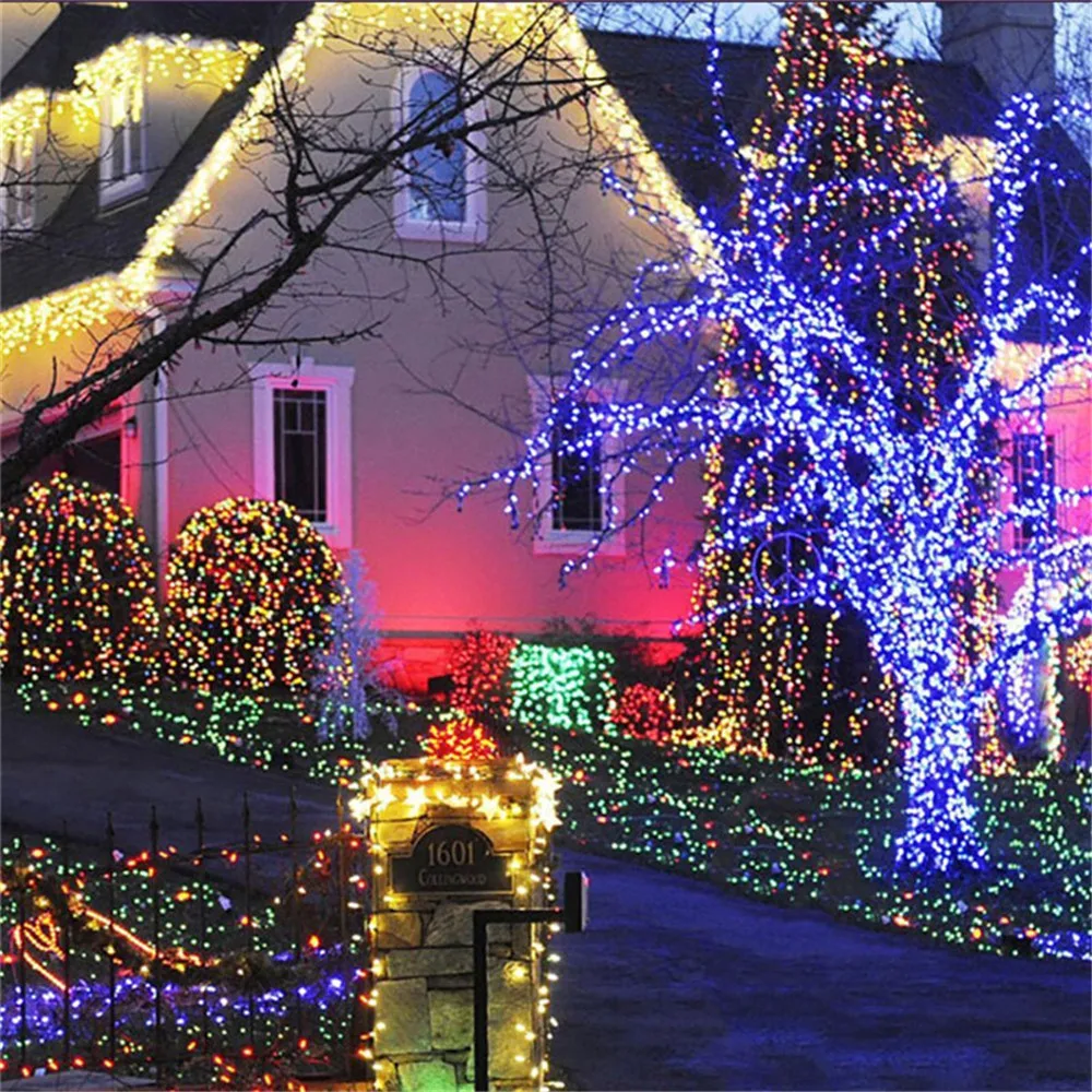 Holiday Led Christmas Lights Outdoor 220V 100M 50M 30M 20M 10M 5M Led String Lights Decoration For Party Holiday Wedding Garland