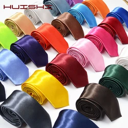 Men's Tuxedo Necktie Colorful Red Black Green Polyester Satin Material Tie For Men Vintage Business Necktie Wedding Accessories
