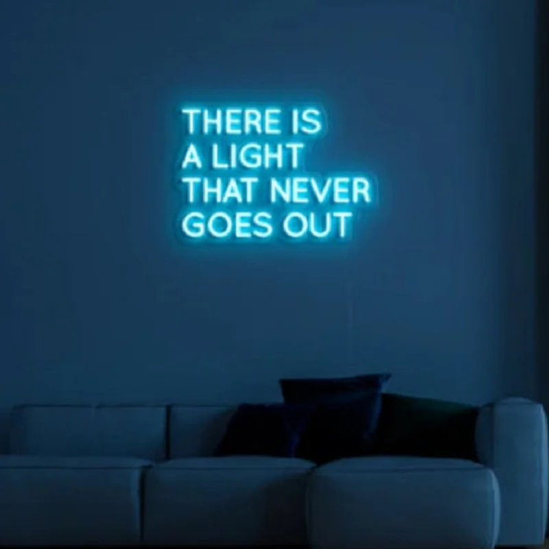 Custom THIS IS A LIGHT THAT NEVER GOES OUT Led Neon Sign Light Wall Hanging Gift Decor for Home Room Bedroom Shop Bar Decoration