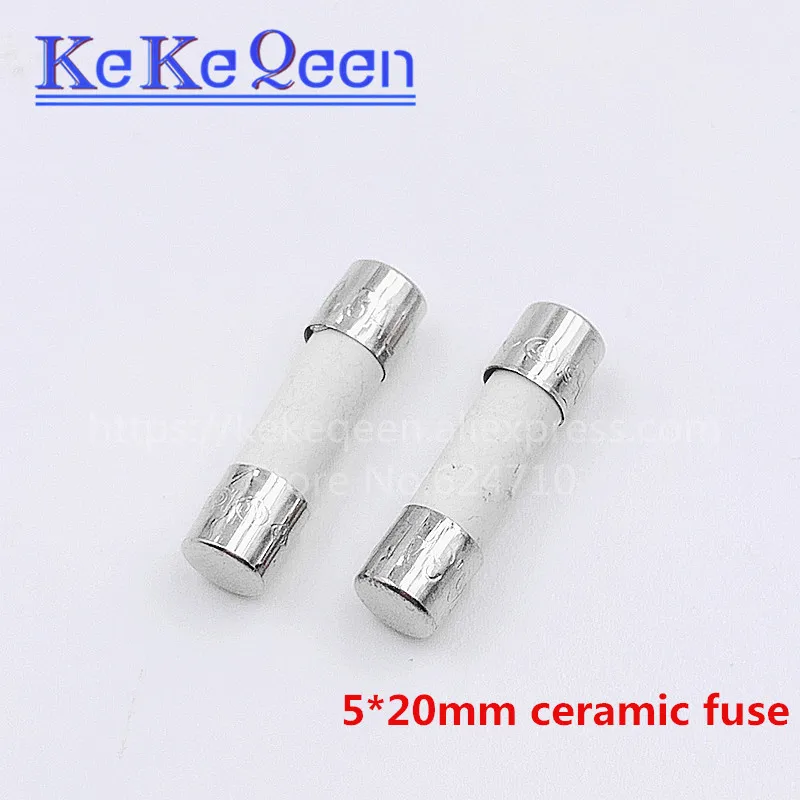 

10PCS 5*20mm Fast blow Ceramic Fuse 5x20mm 250V 0.1A 0.25A 0.5A 1A 1.5A 2A 2.5A 3A 3.15A 4A 5A 6A 6.3A 8A 10A 15A 16A 20A 25A30A