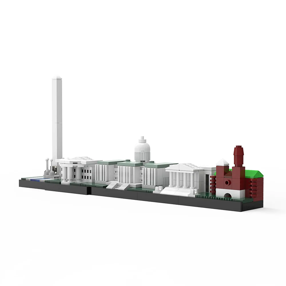 Skyline Architecture Washington Rotterdam Building Blocks Set Town Street Edifice Bricks DIY Toy For Children Birthday Gift