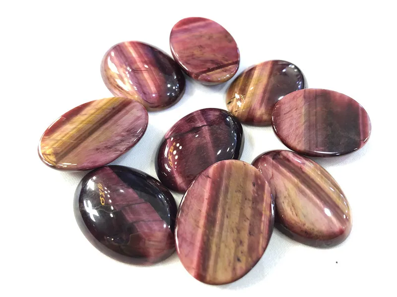 WholesaleFashion Red Tiger Eye Oval CAB CABOCHON Stone Loose Precious Beads 22x30mm Natural Gemstone Beads