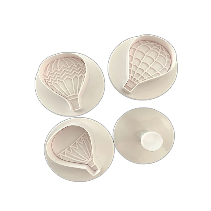 Hot Air Balloon Cookie Cutters 4 Pcs/Set  Biscuit Cutting Mould Set Fondant Mold Embossing Plunger Cutter For Cupcake Pastries