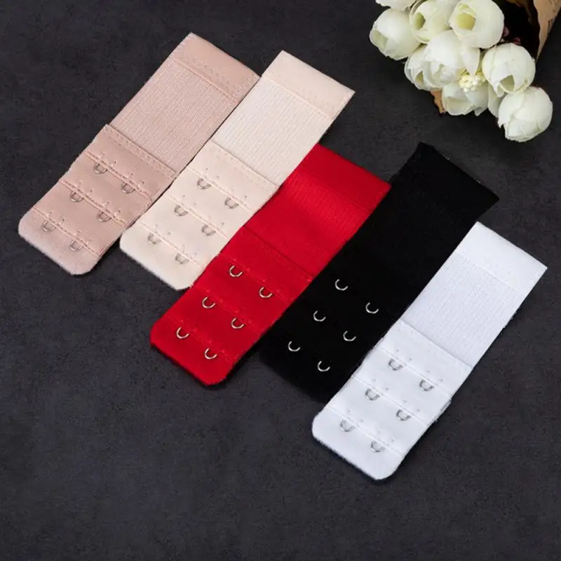 1/3/5 Pcs Bra Extender Elastic 3 Hooks 2 Rows Buckle For Women Hook Clip Expander Adjustable Black Belt Women\'s Intimates Acces