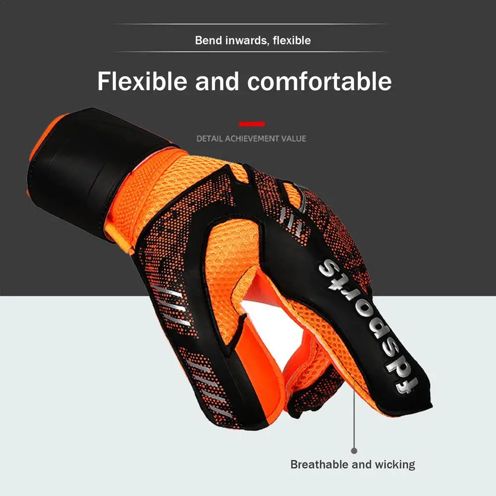 Goalie Gloves Youth Football Gloves Soccer Gloves Goalkeeper Gloves For Children Adult 1 Pair Anti-slip Sports Gloves Protecti