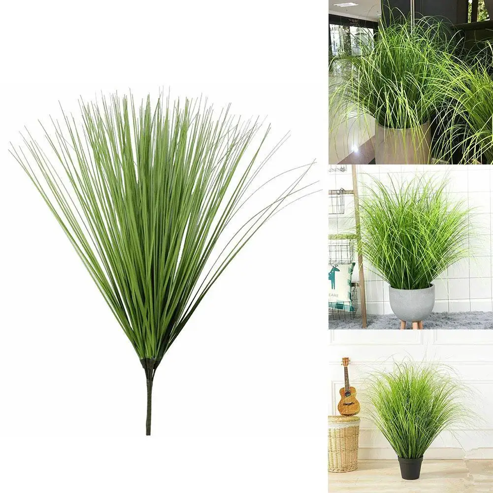 60cm Artificial Leave Simulation Leaf Onion Grass Silk Flower DIY Sewing Flower Arranging Lawn Simulation Plants