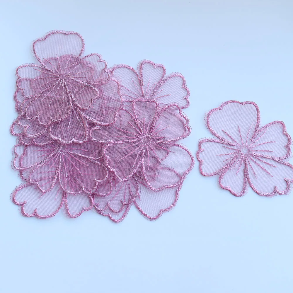 10pc/lot DIY craft supplies embroidery flower petals Patches for clothing Floral patches for bags decorative parches appliques