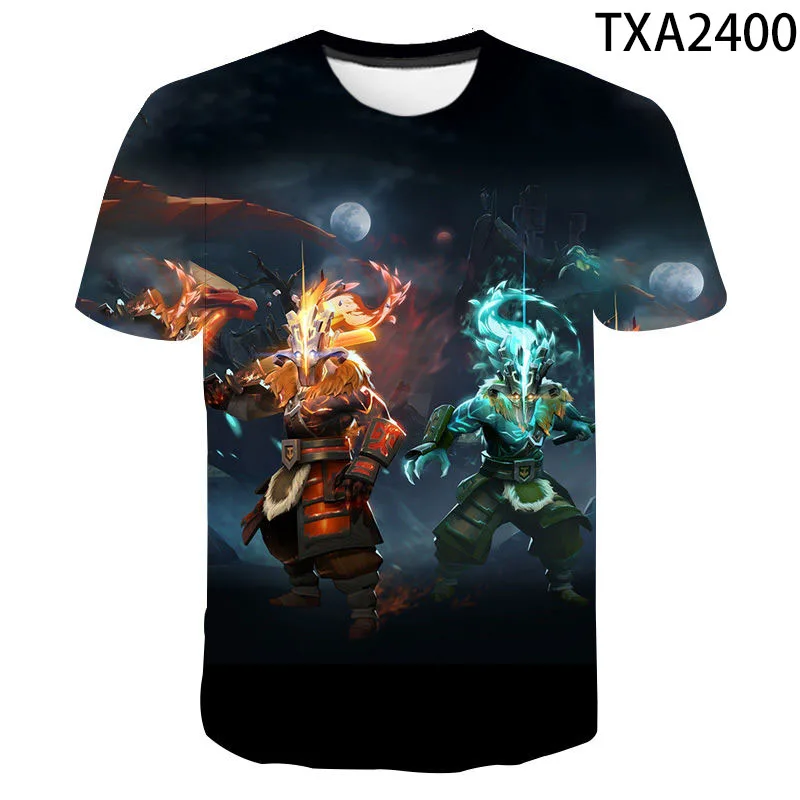 2021 New 3D Dota 2 Printed T-shirt Men Women Children Games T Shirts Short Sleeve Harajuku Streetwear Tops Oversized