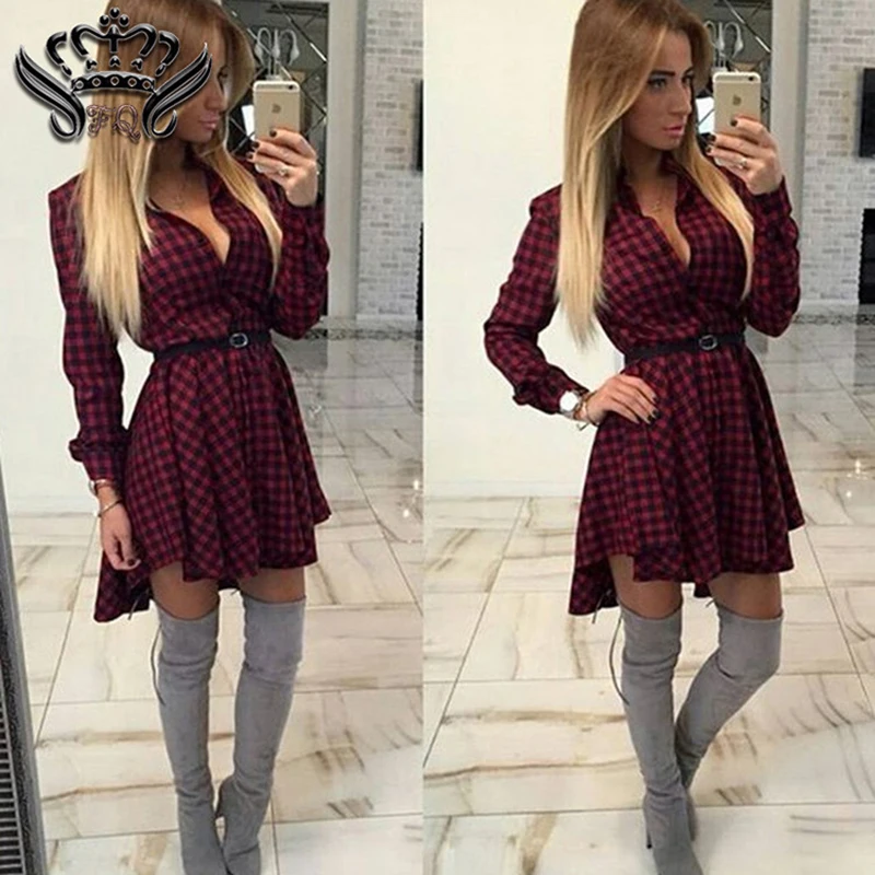 Sexy Club Dress 2023 New Autumn Fashion Women Shirt Dress Small Dots Printed Fashion Irregular Long Sleeve Mini Vestidos Dresses