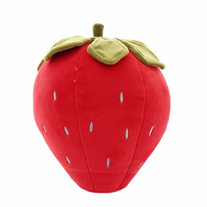 Creative Plush Toy Simulation Strawberry Soft Cotton Cute Fruit Pillow Cushion Stuffed Toys Gifts For Kids Girls