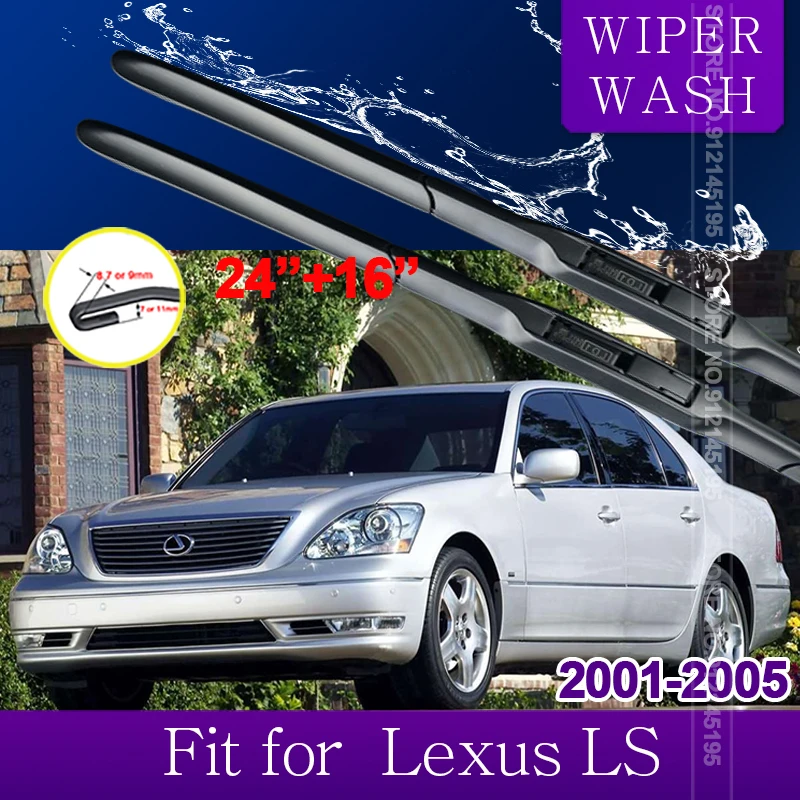 

Car Wiper Blades for Lexus LS XF30 LS430 2001 2002 2003 2004 2005 Front Windscreen Windshield Wipers Car Accessories 24"+16"