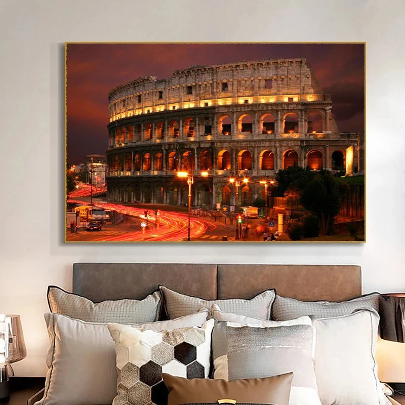 Canvas wall pictures Rome Colosseum ART Hoom Decor Cuadros Famous Building Posters A painting for the wall Art paintings Picture