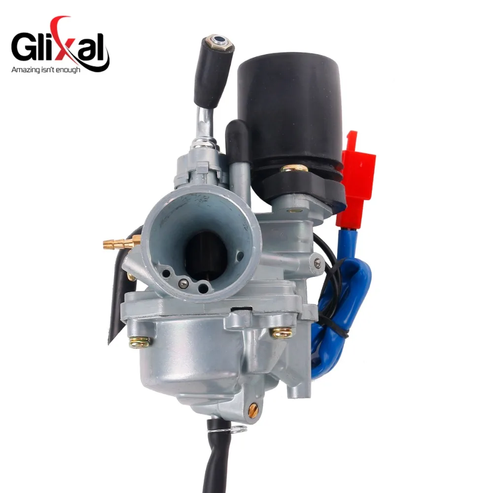 Glixal 1PE40QMB Jog 50cc 72cc 90cc 19mm Carburetor with Electric Choke for Minarelli 2 Stroke 1E40QMB Scooter Moped Carb PZ19J