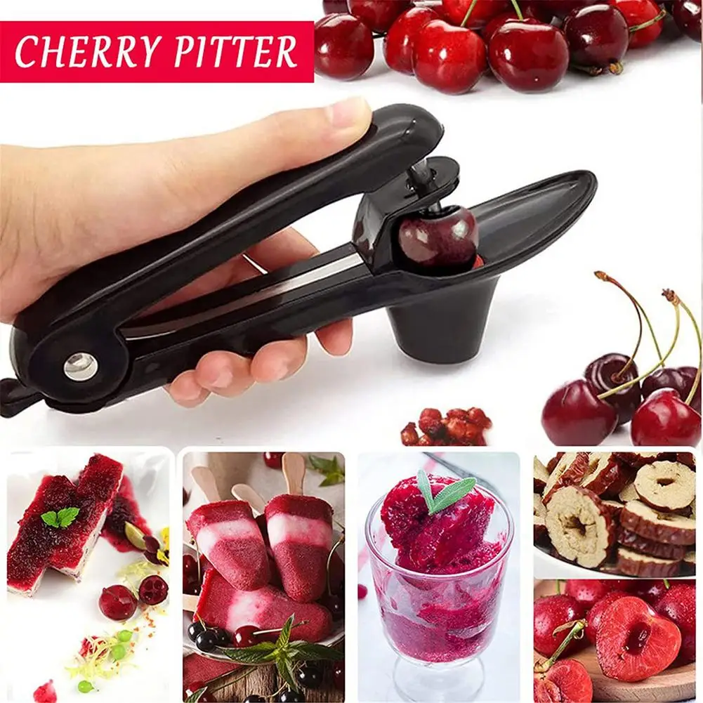 Cherry Pitter Kersen Corer Fruit Core Seed Remover Olijf Pitter Abs + Rvs Eenvoudig Te Bedienen Keuken Praktische Gadgets