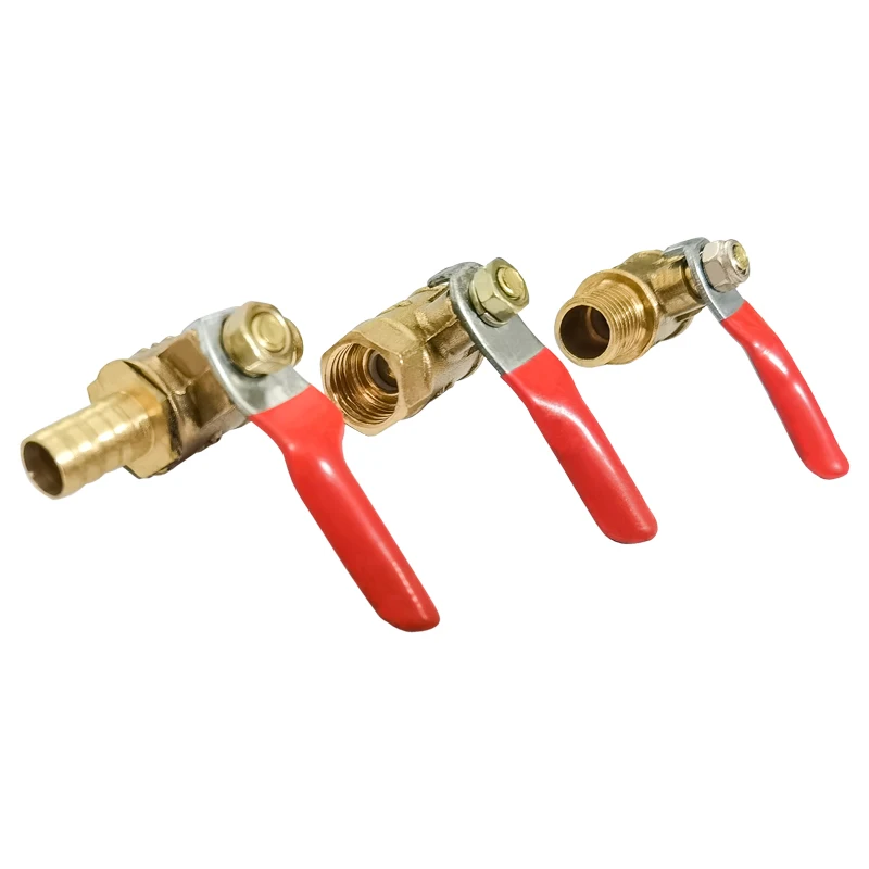 Válvula de esfera pneumática pagode pequena válvula de esfera interruptor de válvula pequena 1/4", 3/8", 1/2 "tubo de liberação de ar válvula de esfera de cobre.