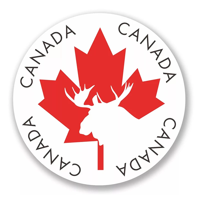 

S50319# 10/13/15/17CM Personality PVC Decal Canada Flag Waterproof Car Sticker on Motorcycle Laptop Decorative
