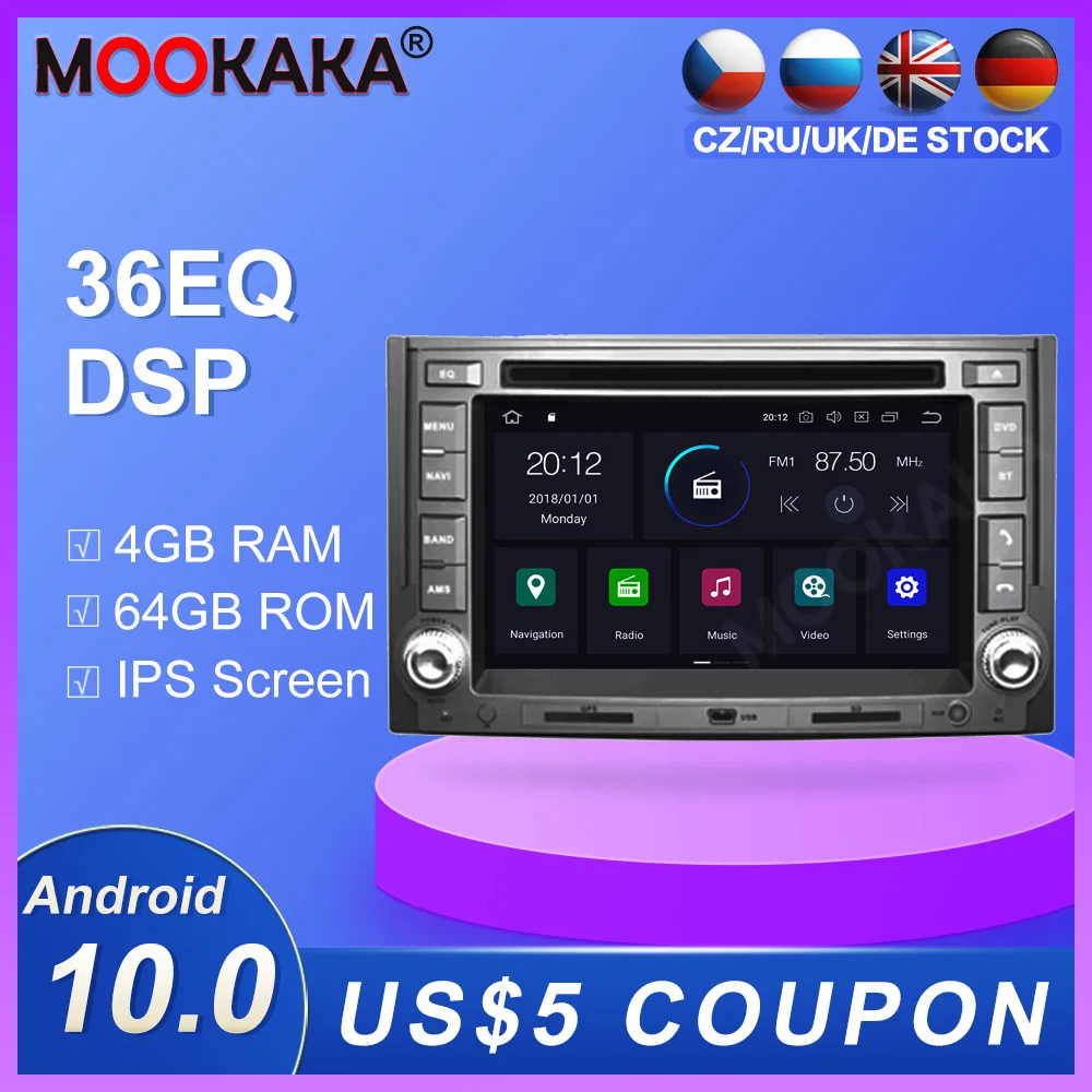 Android 10.0 4+64GB DVD player Radio GPS Navigation for Hyundai H1 Grand 2007-2015 Multimedia Player radio stereo headunit dsp