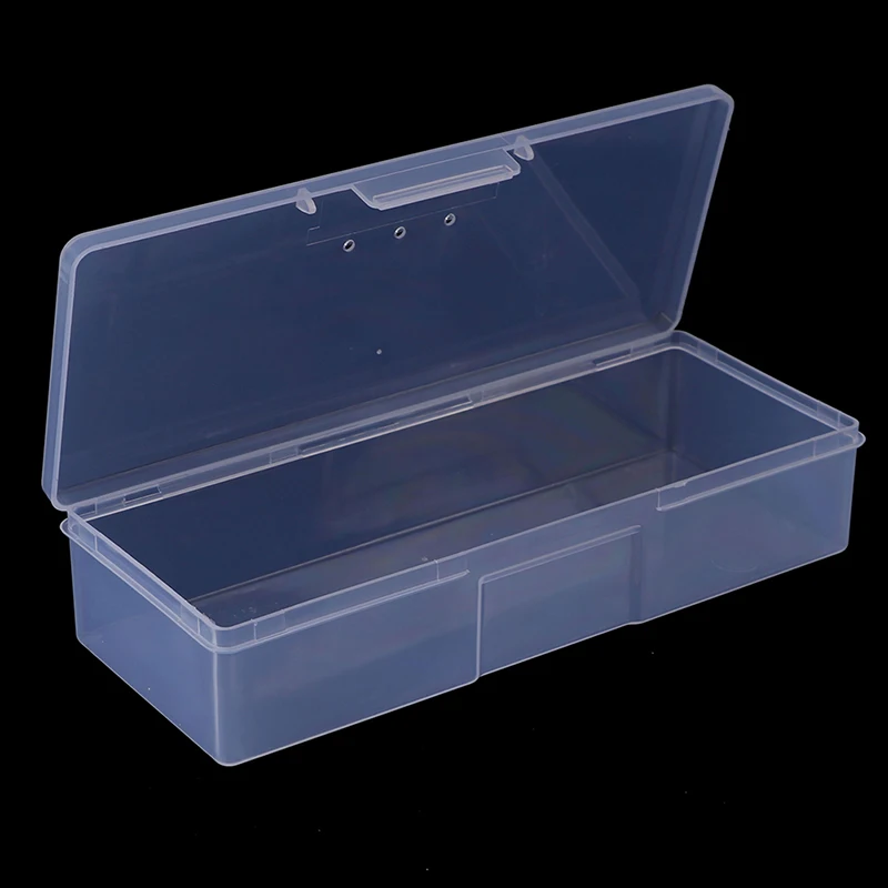 1PCS 19.5x7.5x4cm Rectangular Bead Organizer Case Plastic Clear Storage Box Jewelry Container Case