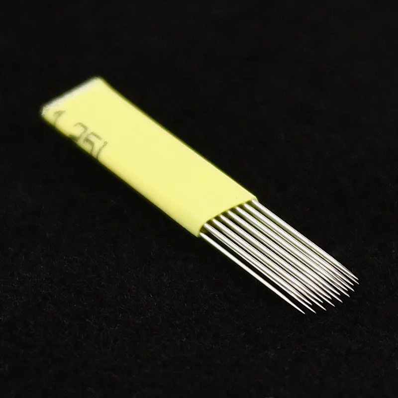 

50pcs Microblading Double Needles U Shape 15 Pins Blade For Permanent Fog Eyebrow Tattoo Needles 3D Embroidery Manual Makeup Pen