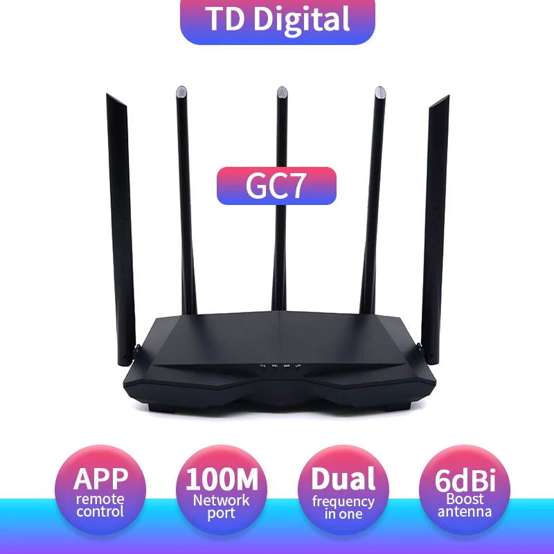 Imagem -03 - Roteador sem Fio Ac1200 Wifi Tenda com 2.4g 5.0g Antena de Alto Ganho Cobertura em Casa Roteador sem Fio de Banda Dupla Controle de Aplicativo