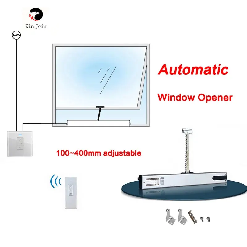 

KinJoin Window Opener Newest with wifi & remote control Adjustable length 100~400mm Chain Automatic